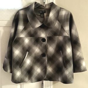 D.F.A New York Plaid Women's Swing Jacket Size L